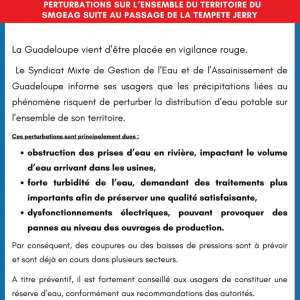 Vigilance rouge perturbations SMGEAG 